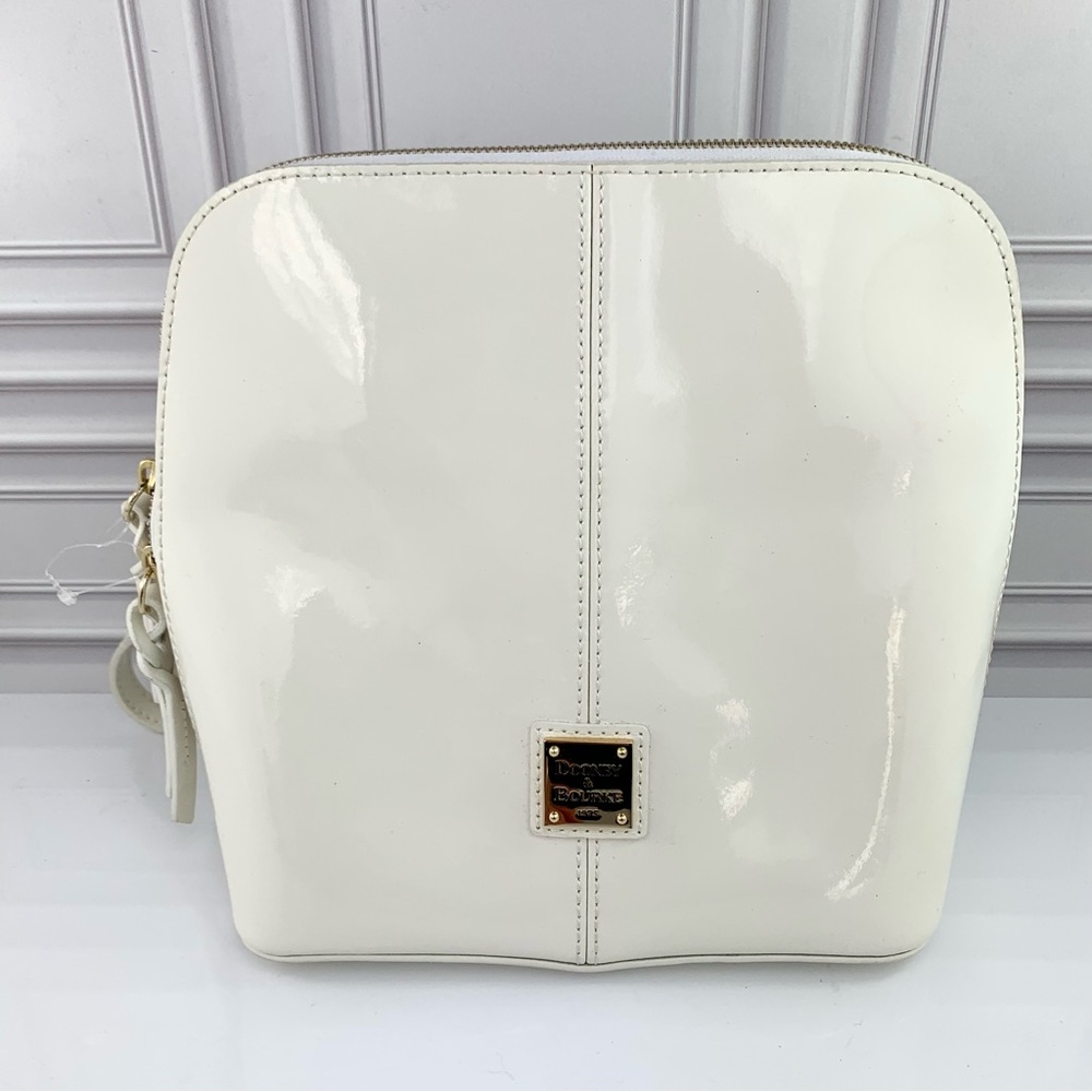 Dooney & Bourke Trixie Patent Leather Crossbody Bag White